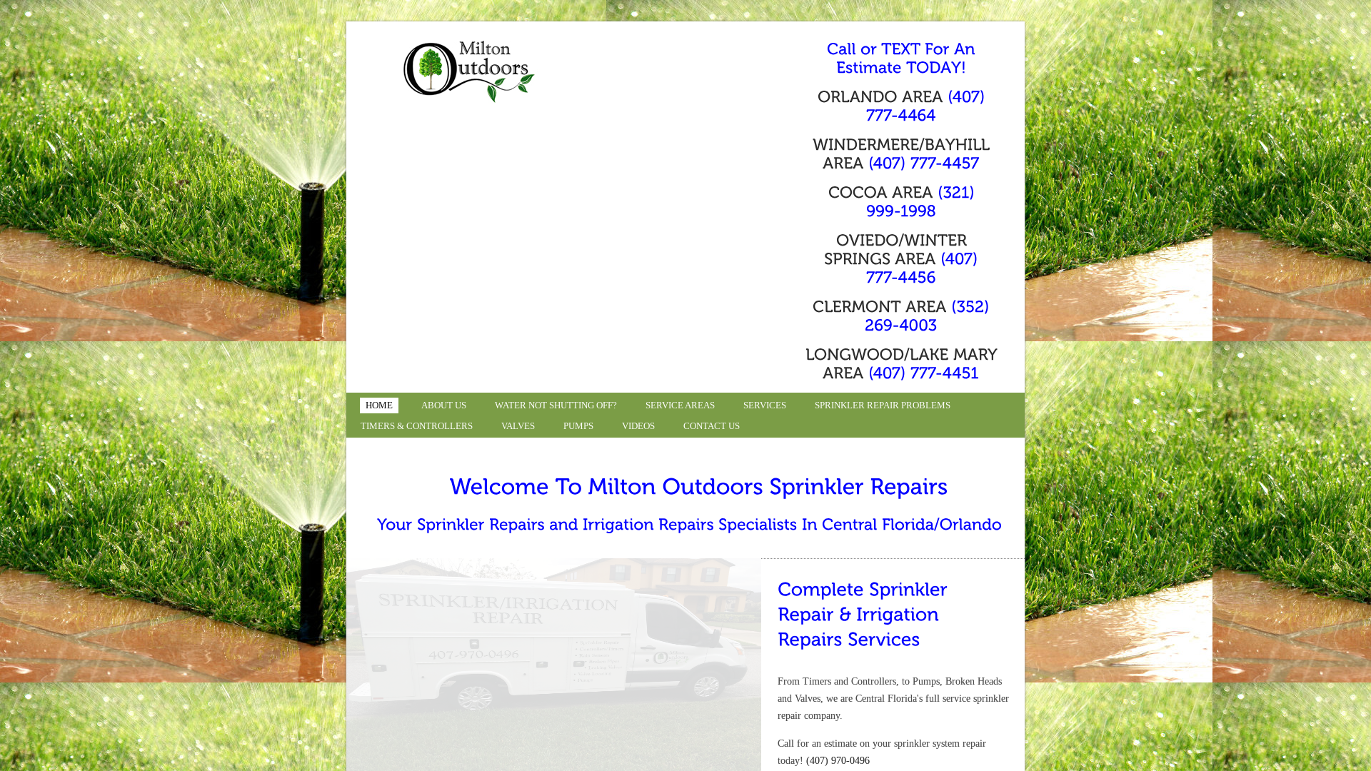 Milton Outdoors Sprinkler Repair